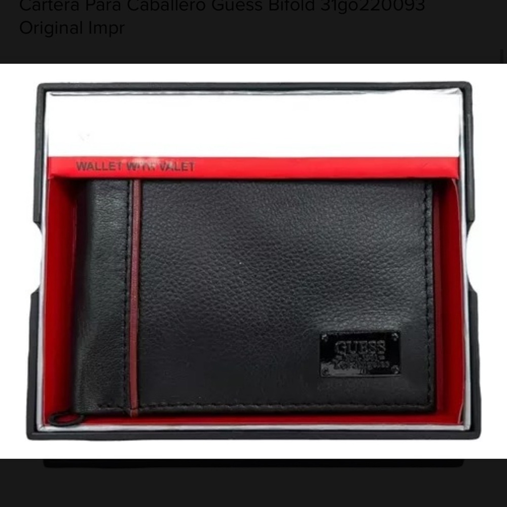 NWT Guess wallet Black MEN - Picture 3 of 8